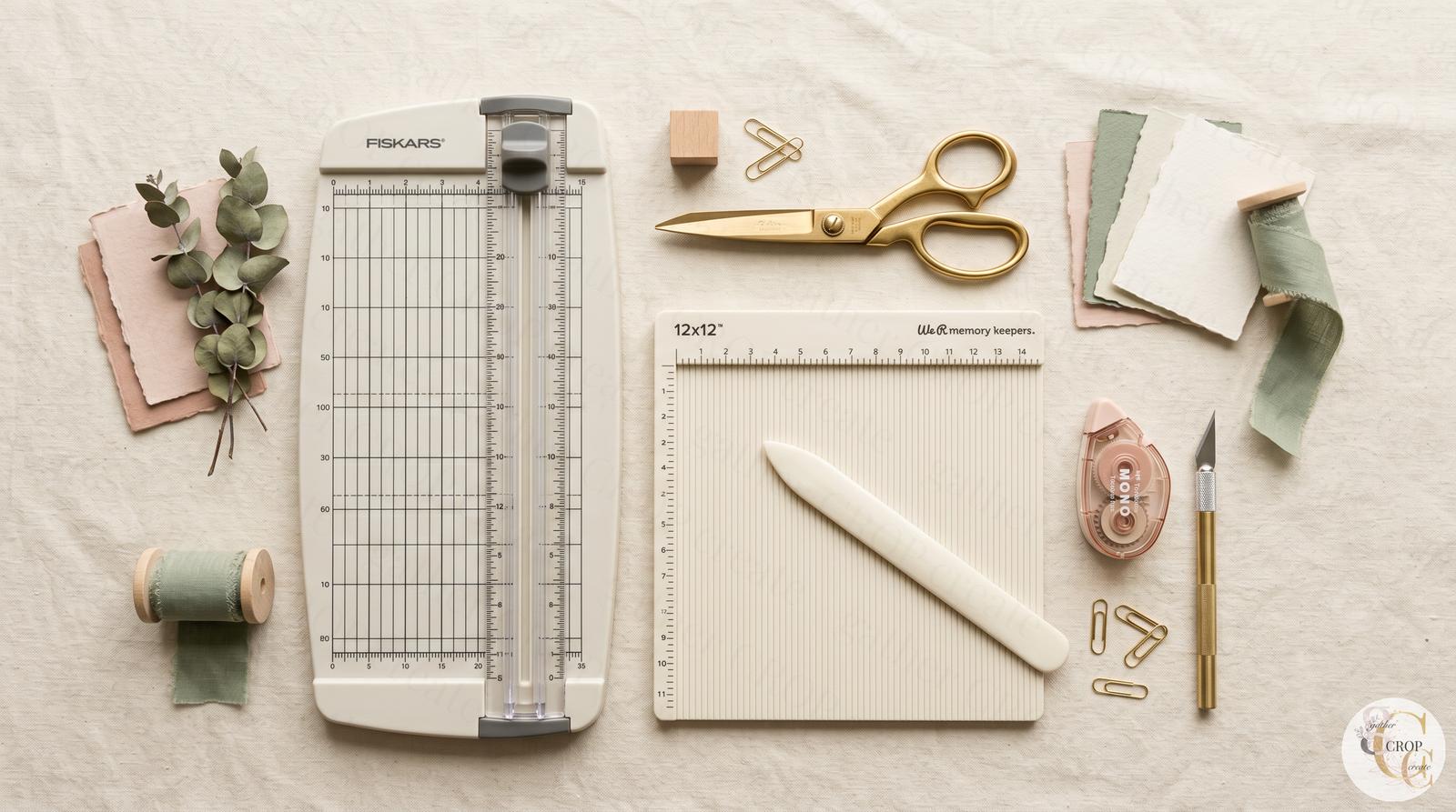 Scrapbooking tools and cutting supplies — trimmers, punches, and precision tools at Gather Crop Create Omaha